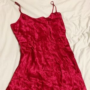 Red slip dress!